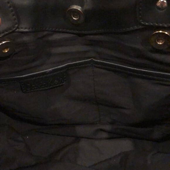 Calvin Klein Black Monogrammed Handbag - Picture 7 of 9